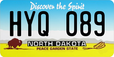 ND license plate HYQ089