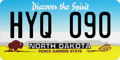 ND license plate HYQ090
