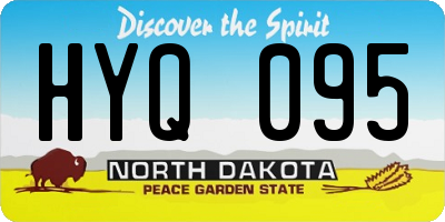 ND license plate HYQ095