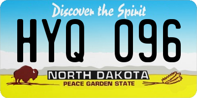 ND license plate HYQ096