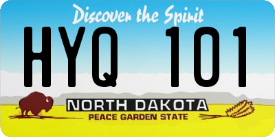 ND license plate HYQ101