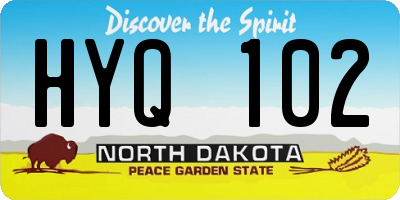 ND license plate HYQ102
