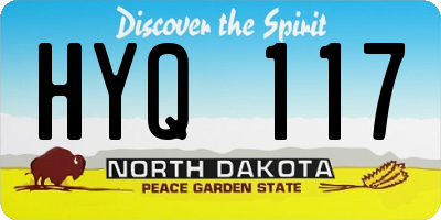 ND license plate HYQ117