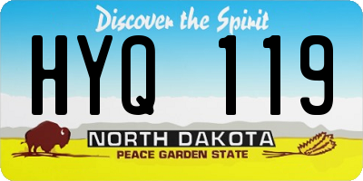 ND license plate HYQ119