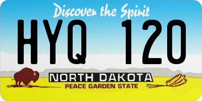 ND license plate HYQ120