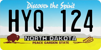 ND license plate HYQ124