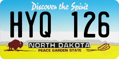 ND license plate HYQ126