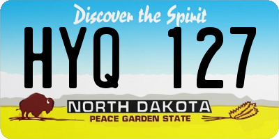 ND license plate HYQ127
