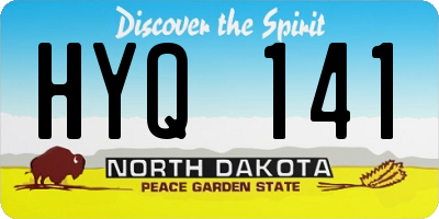 ND license plate HYQ141