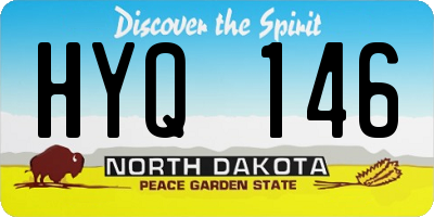 ND license plate HYQ146