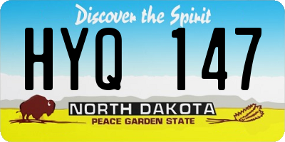 ND license plate HYQ147