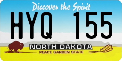 ND license plate HYQ155