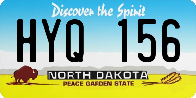ND license plate HYQ156