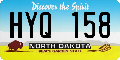ND license plate HYQ158