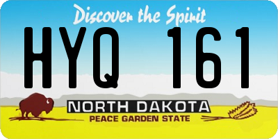 ND license plate HYQ161