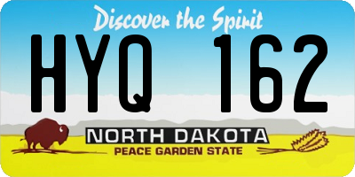 ND license plate HYQ162