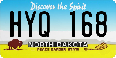 ND license plate HYQ168
