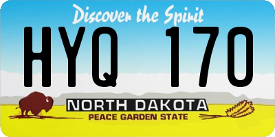 ND license plate HYQ170