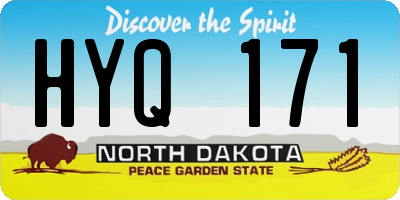 ND license plate HYQ171