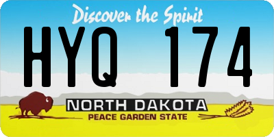 ND license plate HYQ174
