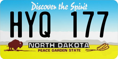 ND license plate HYQ177