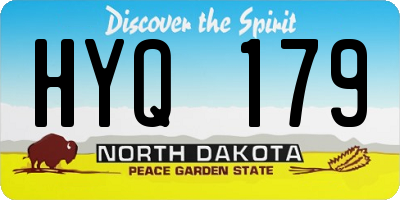 ND license plate HYQ179