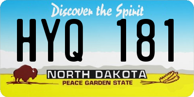 ND license plate HYQ181