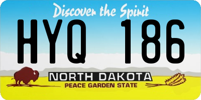 ND license plate HYQ186