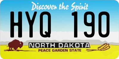 ND license plate HYQ190