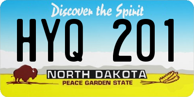 ND license plate HYQ201