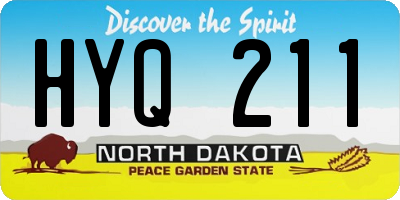 ND license plate HYQ211