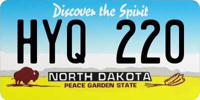 ND license plate HYQ220