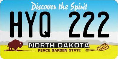 ND license plate HYQ222