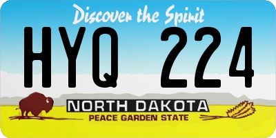 ND license plate HYQ224