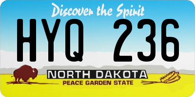 ND license plate HYQ236