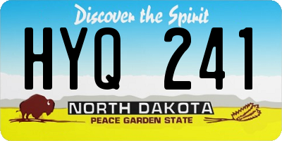 ND license plate HYQ241