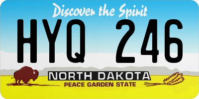 ND license plate HYQ246
