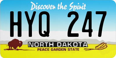 ND license plate HYQ247