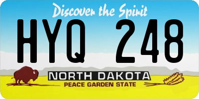 ND license plate HYQ248
