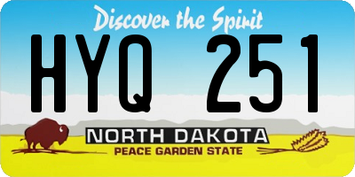 ND license plate HYQ251
