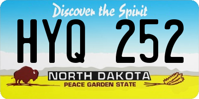 ND license plate HYQ252