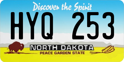 ND license plate HYQ253