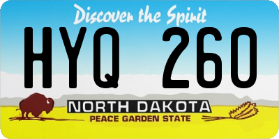 ND license plate HYQ260