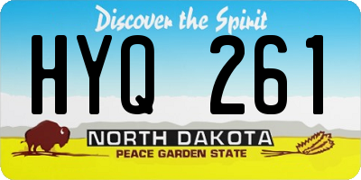 ND license plate HYQ261