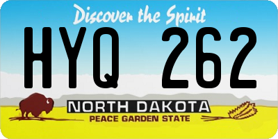 ND license plate HYQ262