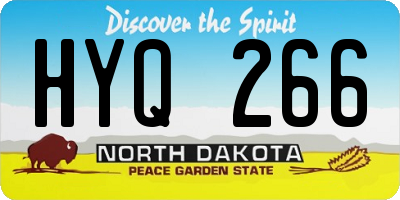 ND license plate HYQ266