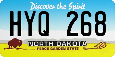 ND license plate HYQ268