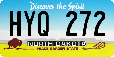 ND license plate HYQ272