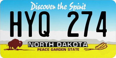 ND license plate HYQ274
