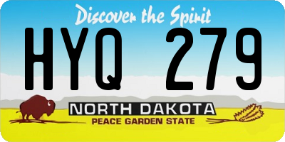ND license plate HYQ279